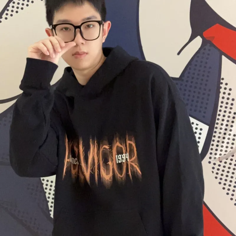 PJ's Vigor Gothic Font Logo Print Sweatshirt Unisex-8
