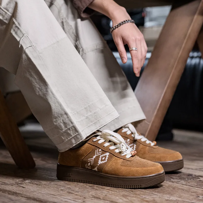 MR.A Slip Resistant Low Top Skateboard Shoes Men's Wheat-2