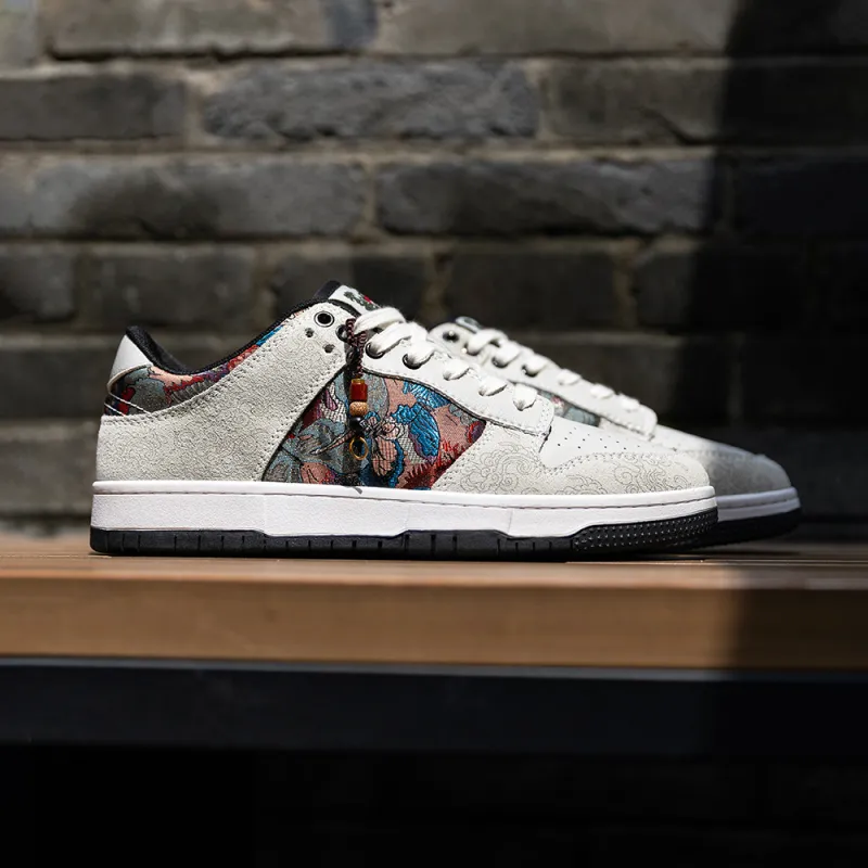 MR.A Country Style Series Low Top Skateboard Shoes Men's Dunhuang Painted-5