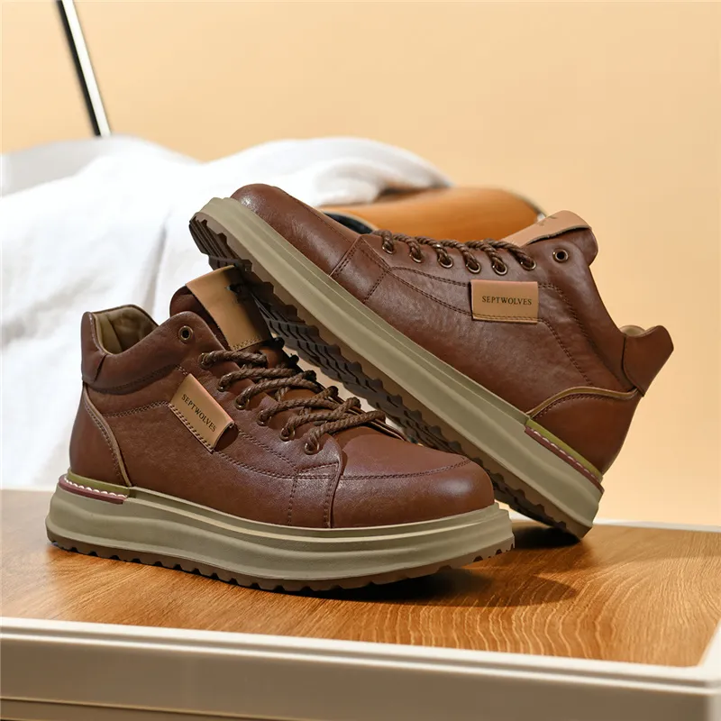 SEPTWOLVES High-Top Skateboard Shoes Men's-12