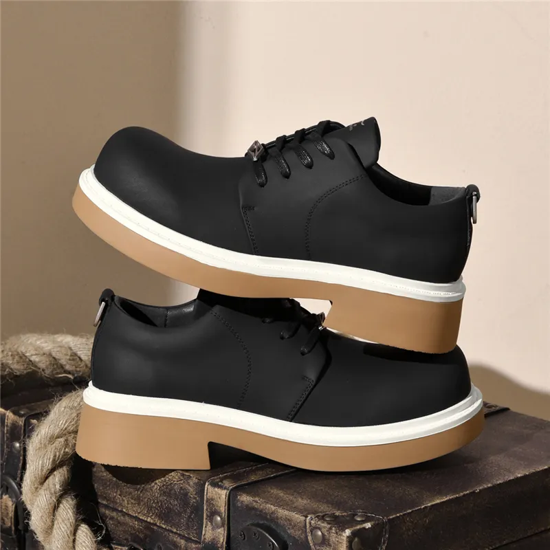SEPTWOLVES Men's Casual Shoes Men Low Top Black/Coffee/Green-5