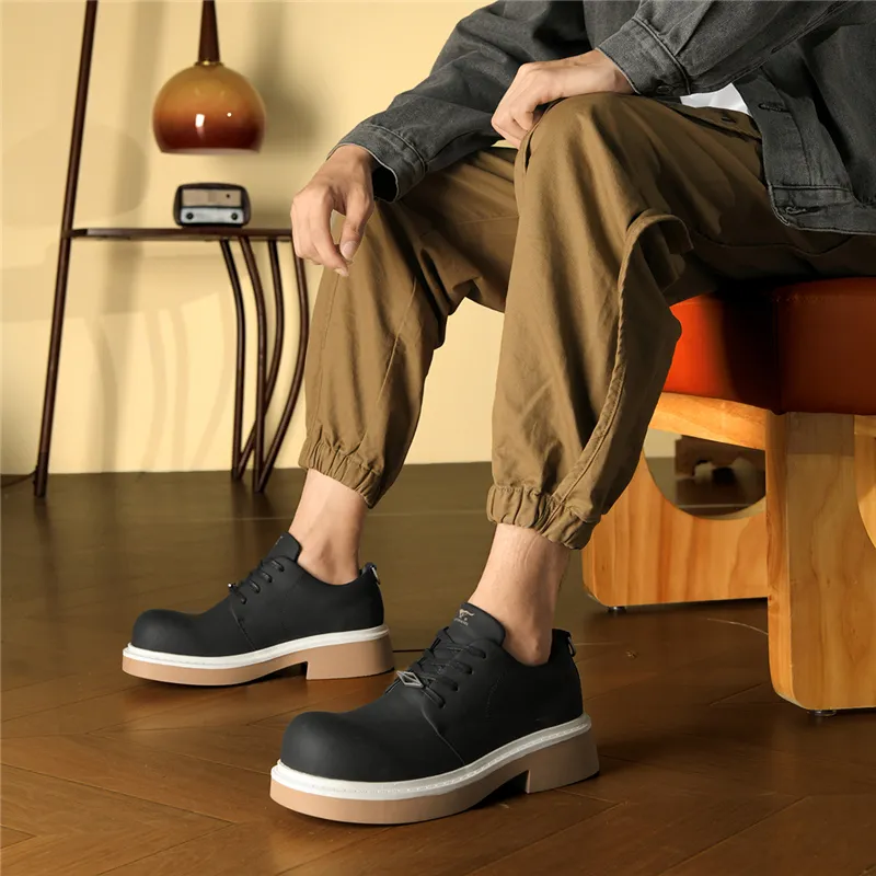 SEPTWOLVES Men's Casual Shoes Men Low Top Black/Coffee/Green-6