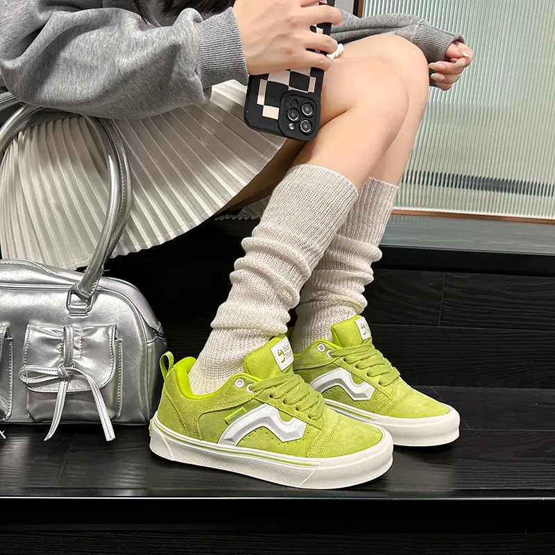 BladMaste Slip Resistant, Abrasion Resistant, Lightweight Low Top Skateboard Shoes Unisex Apple Green-10