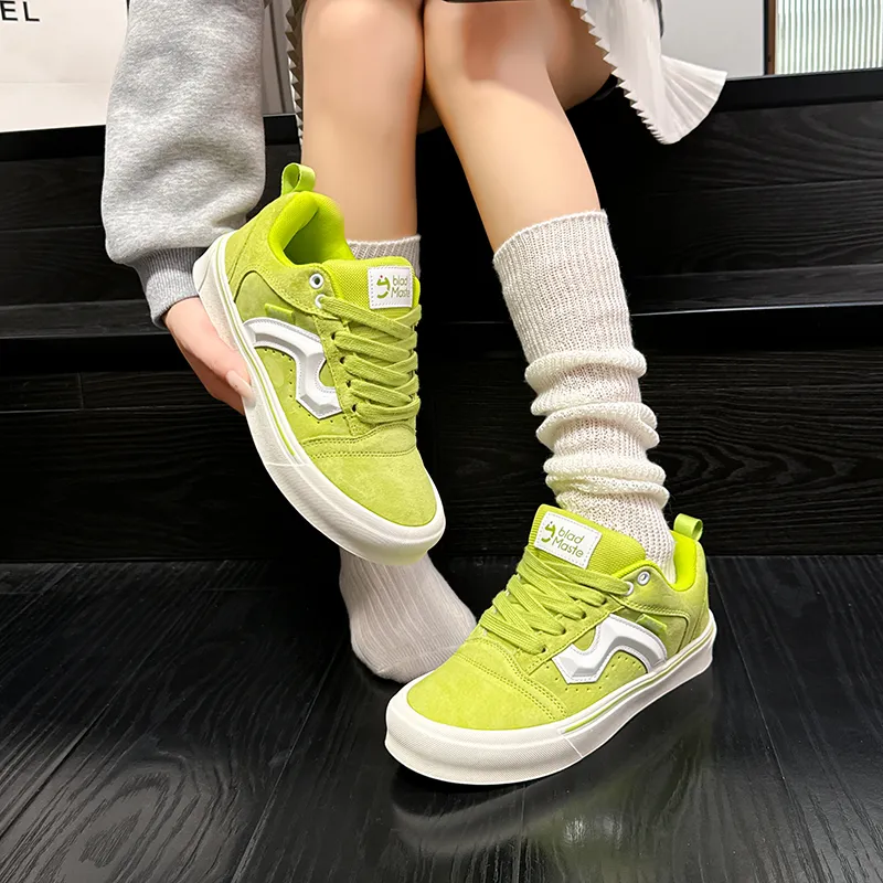 BladMaste Slip Resistant, Abrasion Resistant, Lightweight Low Top Skateboard Shoes Unisex Apple Green-7