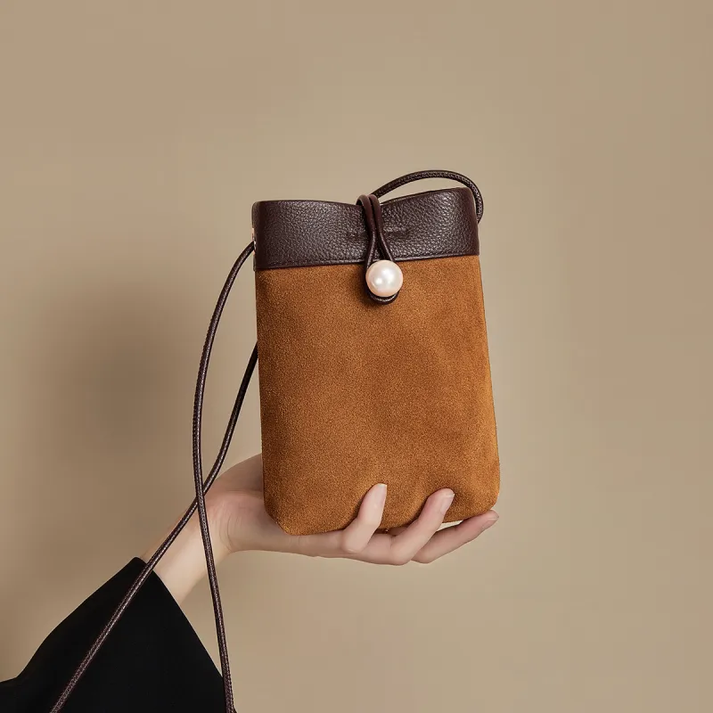 HARSON Synthetic Leather Shoulder Bag Regular Women's Brown-1