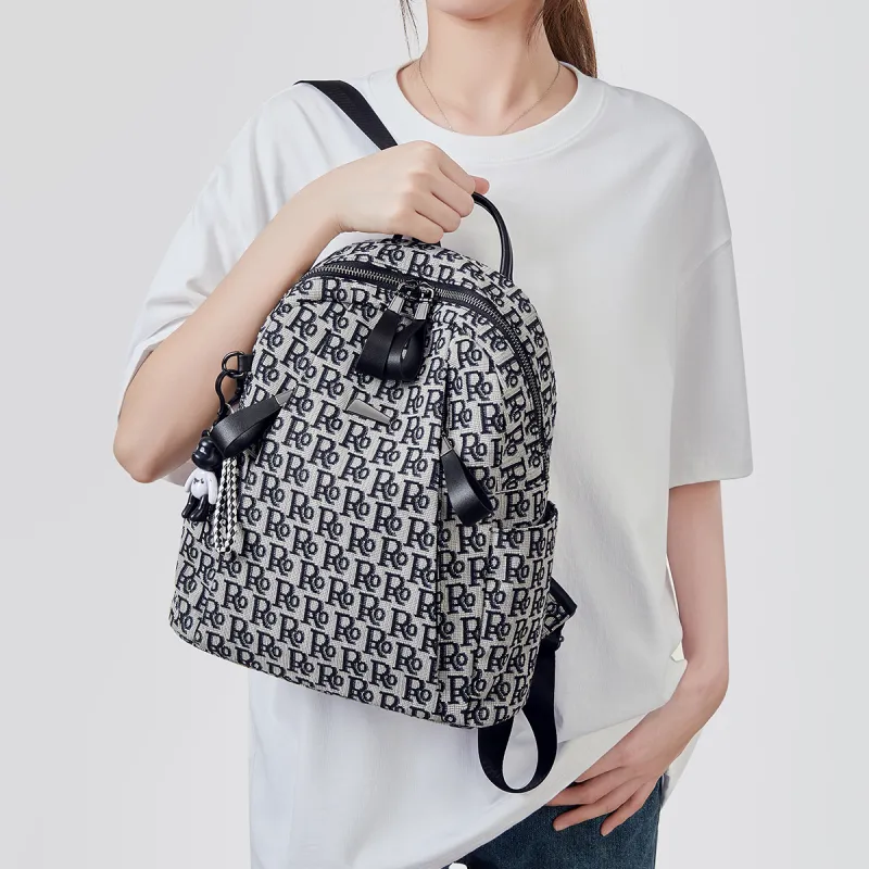 HARSON Fabric Backpack Women's Black-3