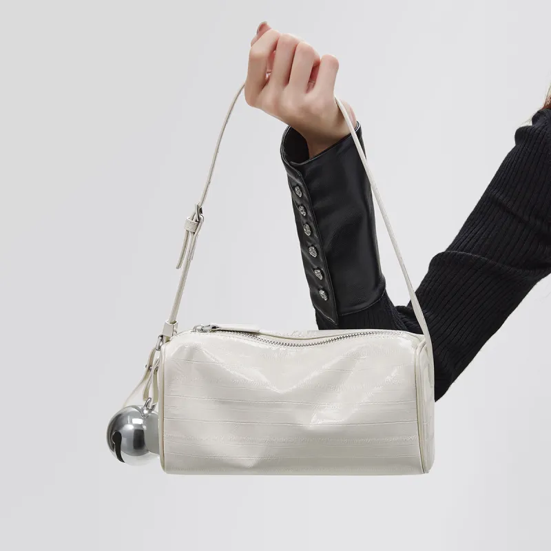 HARSON Cow Split Leather, Synthetic Leather Shoulder Bag, Crossbody Bag Regular Women's White-3