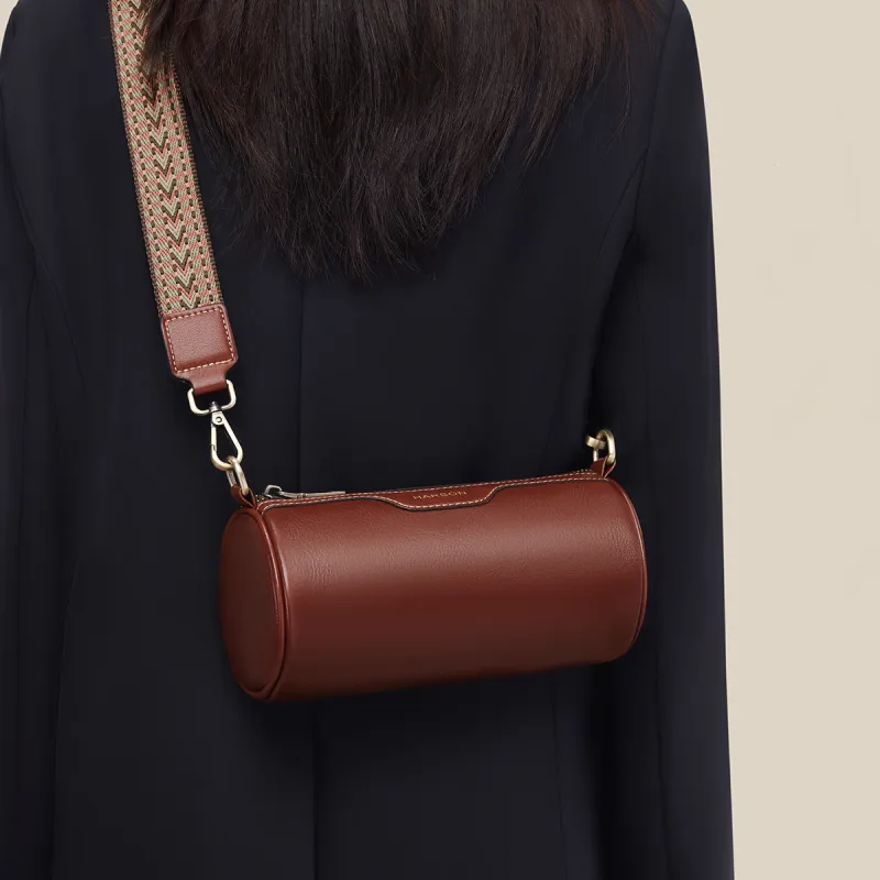 HARSON Cow Leather Shoulder Bag, Crossbody Bag Regular Women's Coffee-2