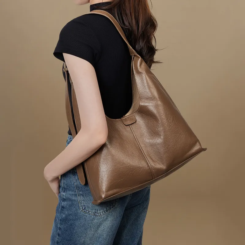 HARSON Synthetic Leather Handbag, Shoulder Bag Women's Cameo Brown-4