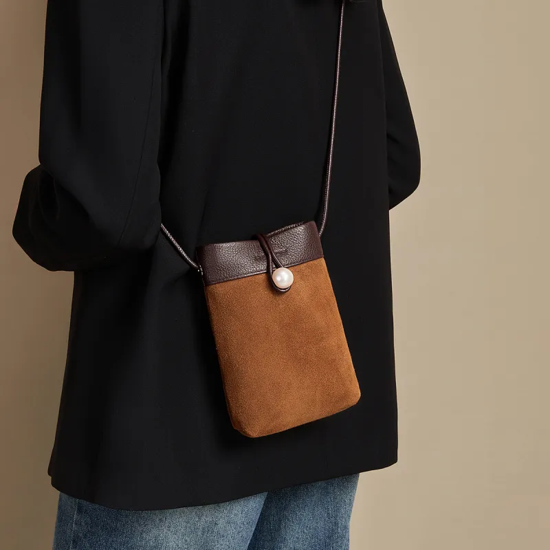 HARSON Synthetic Leather Shoulder Bag Regular Women's Brown-3