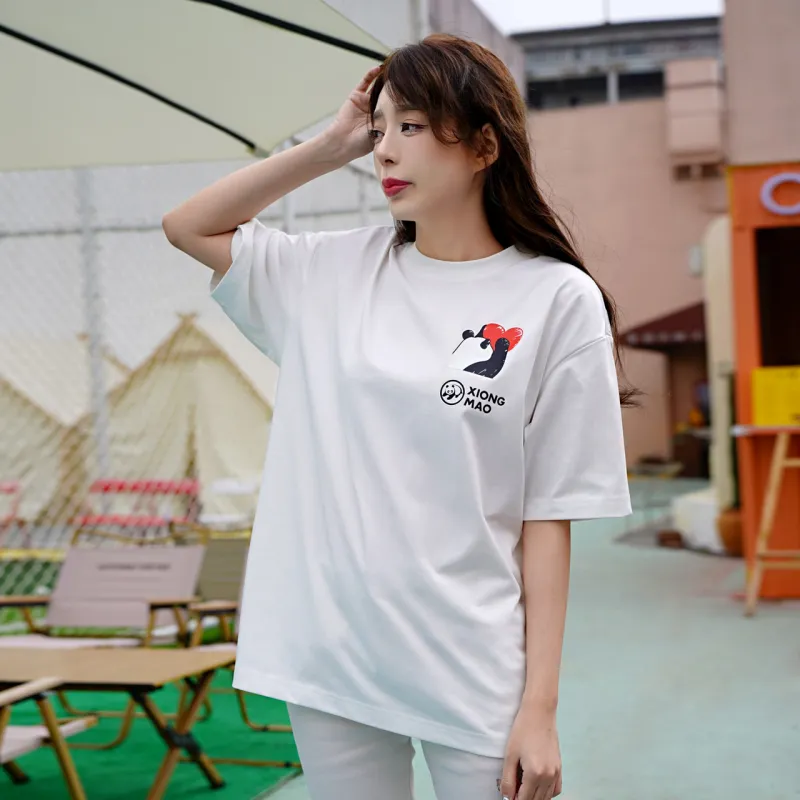 Panda T Shirt Unisex Infinite White-2