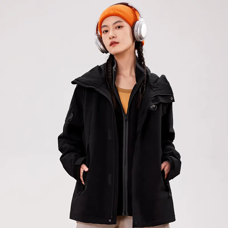 Panda Carefree Play Series Warm Water-Resistant Rainproof Windproof Windbreaker Jacket Unisex-15