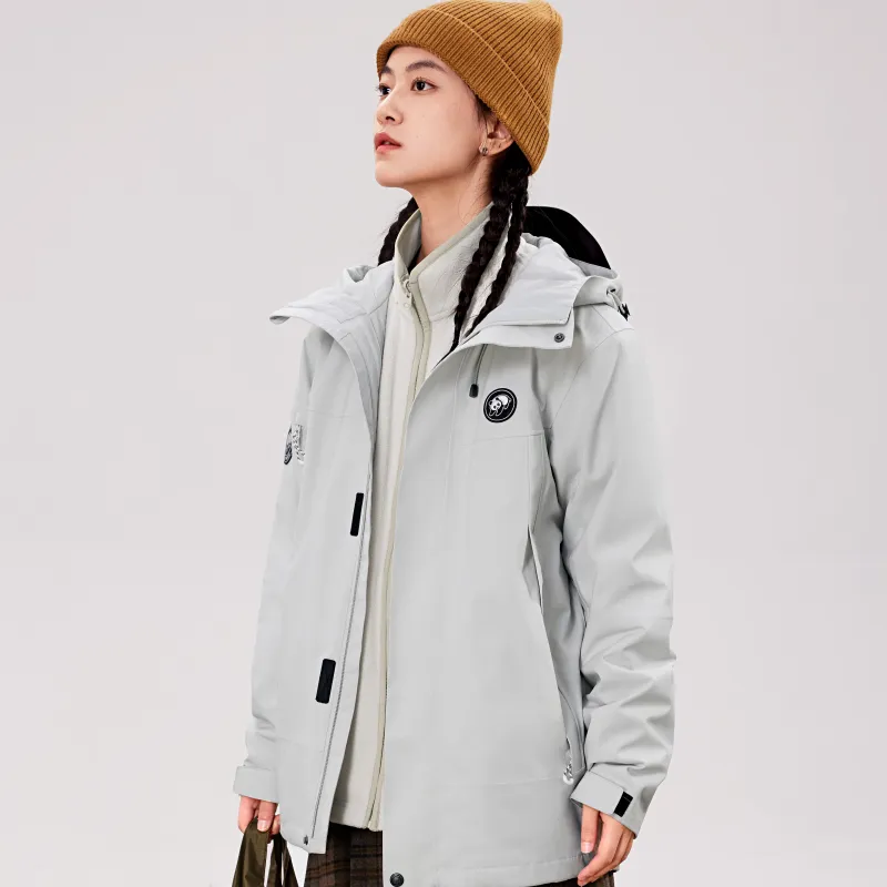 Panda Carefree Play Series Warm Water-Resistant Rainproof Windproof Windbreaker Jacket Unisex-25