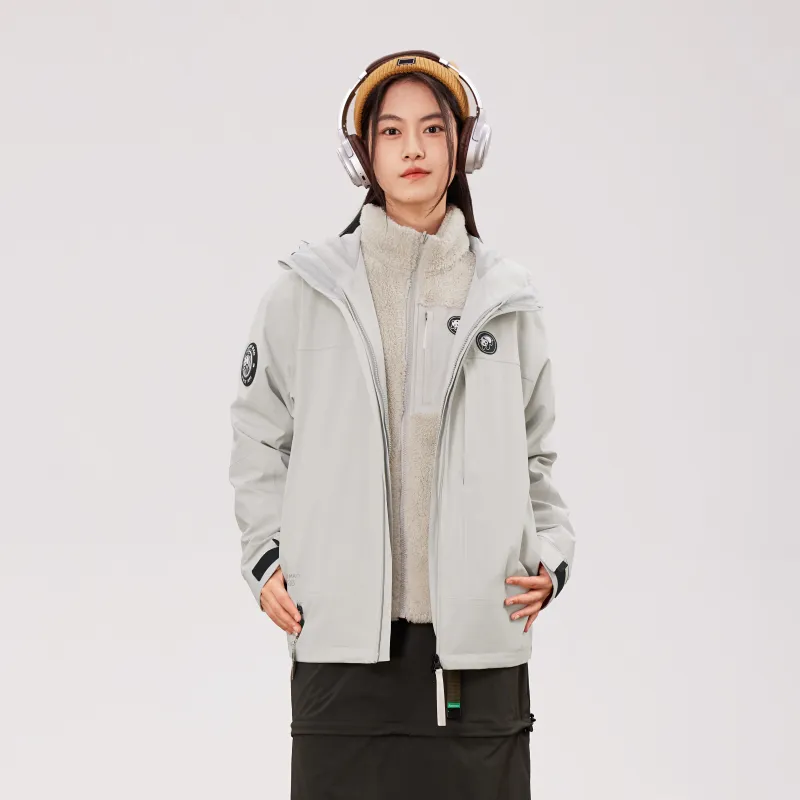 Panda Carefree Play Series Warm Breathable Water Resistant Rainproof Windproof Windbreaker Jacket Unisex-10