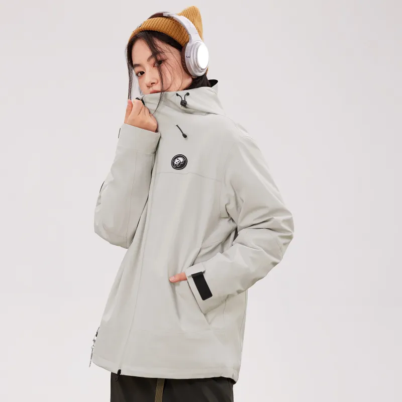 Panda Carefree Play Series Warm Breathable Water Resistant Rainproof Windproof Windbreaker Jacket Unisex-11