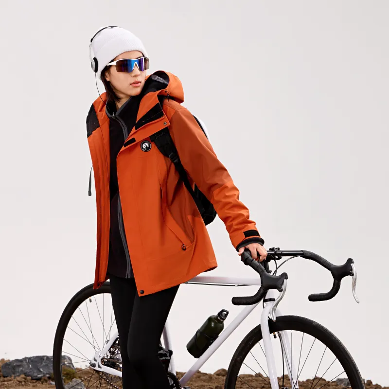 Panda Carefree Play Series Warm Water-Resistant Rainproof Windproof Windbreaker Jacket Unisex-6