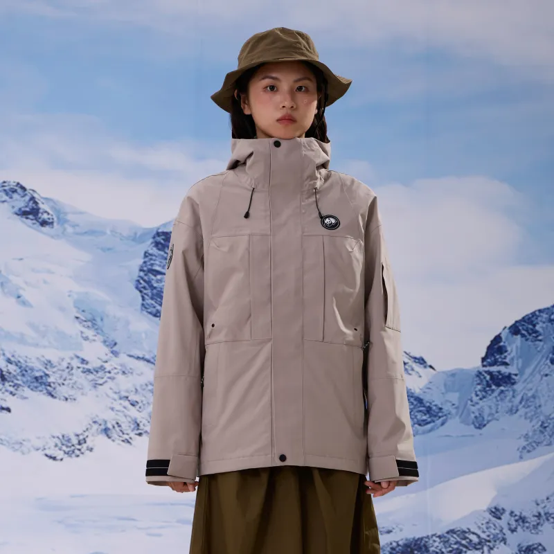 Panda Carefree Play Series Water Resistant Windproof Wear Resistant Warm Windbreaker Jacket Unisex-13