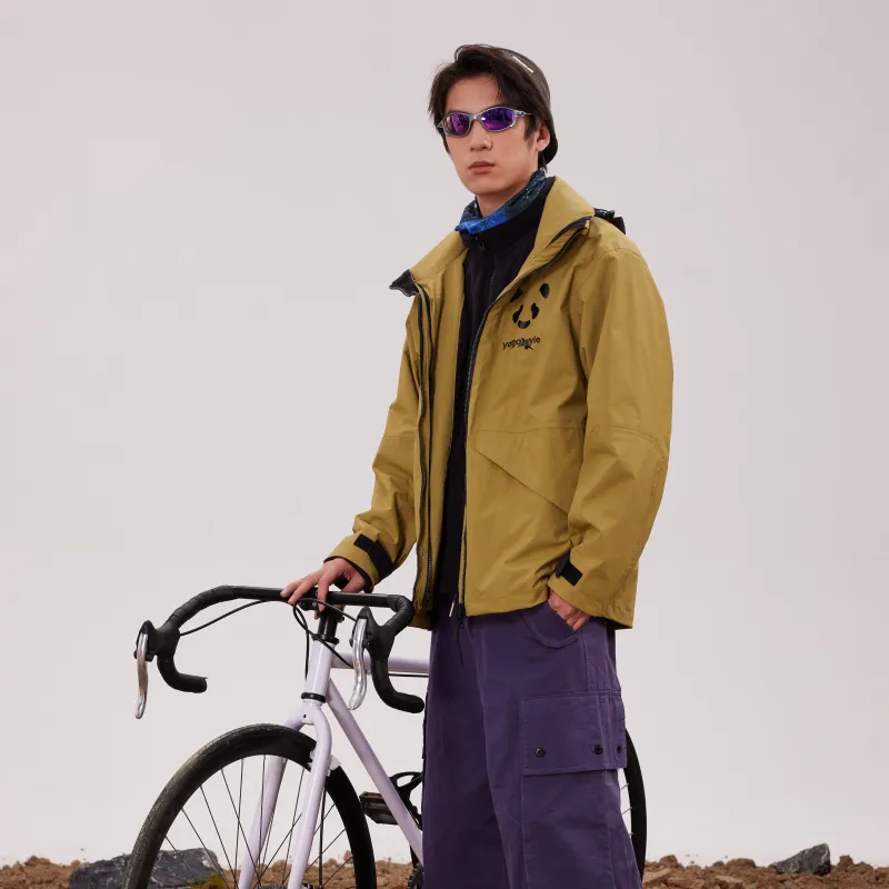 Panda Water Resistant Rainproof Windproof Windbreaker Jacket Unisex-6