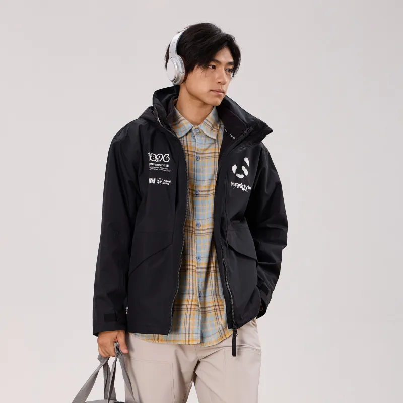 Panda Water Resistant Rainproof Windproof Windbreaker Jacket Unisex-15