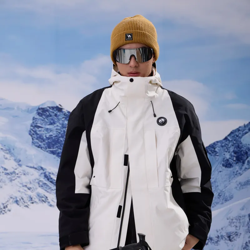 Panda Carefree Play Series Water Resistant Windproof Wear Resistant Warm Windbreaker Jacket Unisex-6