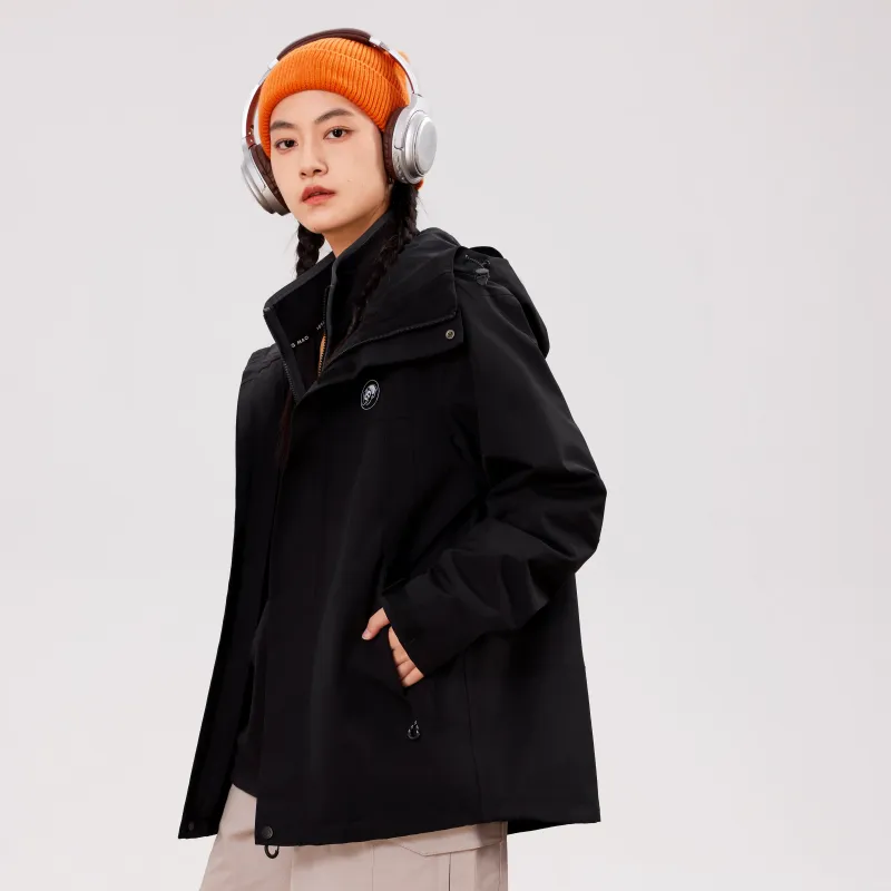 Panda Carefree Play Series Warm Water-Resistant Rainproof Windproof Windbreaker Jacket Unisex-17