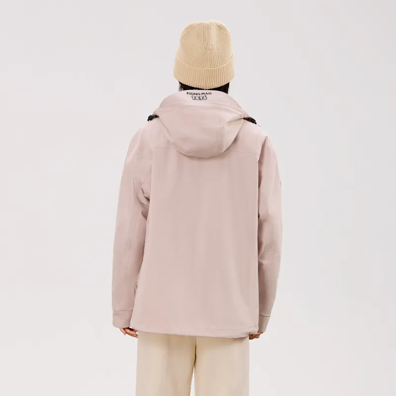 Panda Carefree Play Series Warm Breathable Water Resistant Rainproof Windproof Windbreaker Jacket Unisex-5