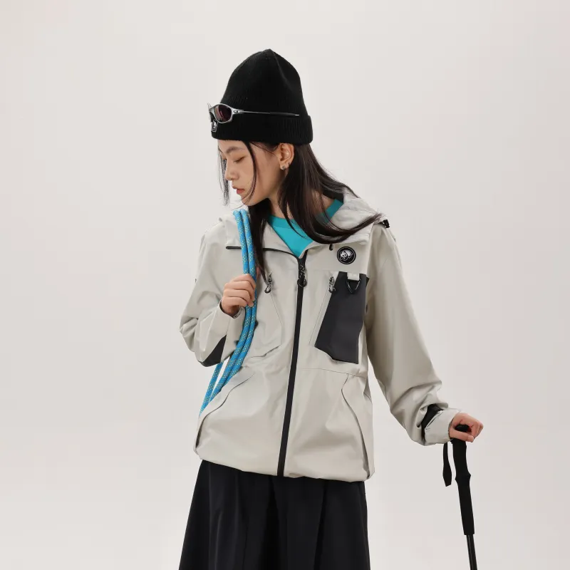 Panda Water Resistant Rainproof Windproof Windbreaker Jacket Unisex-9