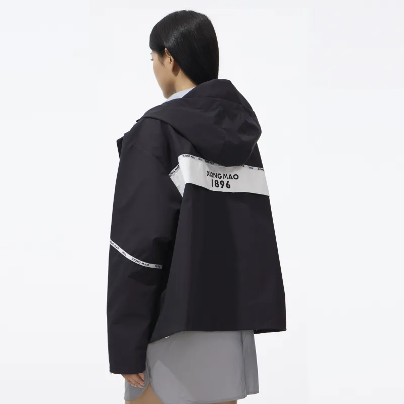 Panda Water Resistant Water Repellent Rainproof Windproof Windbreaker Jacket Women's-3