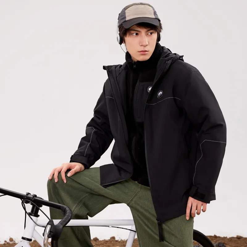 Panda Carefree Play Series Warm Breathable Water Resistant Rainproof Windproof Windbreaker Jacket Unisex-23