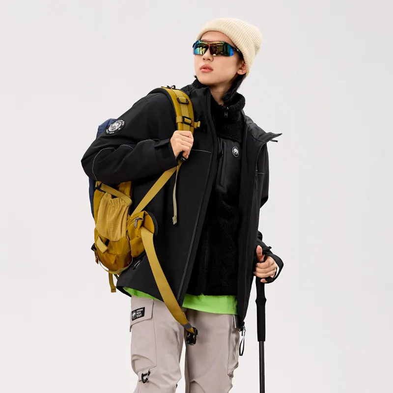 Panda Carefree Play Series Warm Breathable Water Resistant Rainproof Windproof Windbreaker Jacket Unisex-22