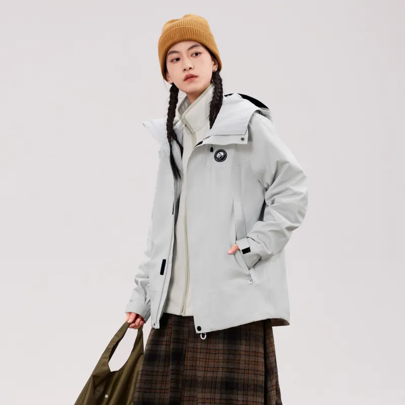 Panda Carefree Play Series Warm Water-Resistant Rainproof Windproof Windbreaker Jacket Unisex-26