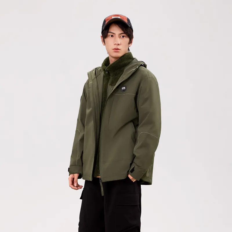 Panda Carefree Play Series Warm Breathable Water Resistant Rainproof Windproof Windbreaker Jacket Unisex-16