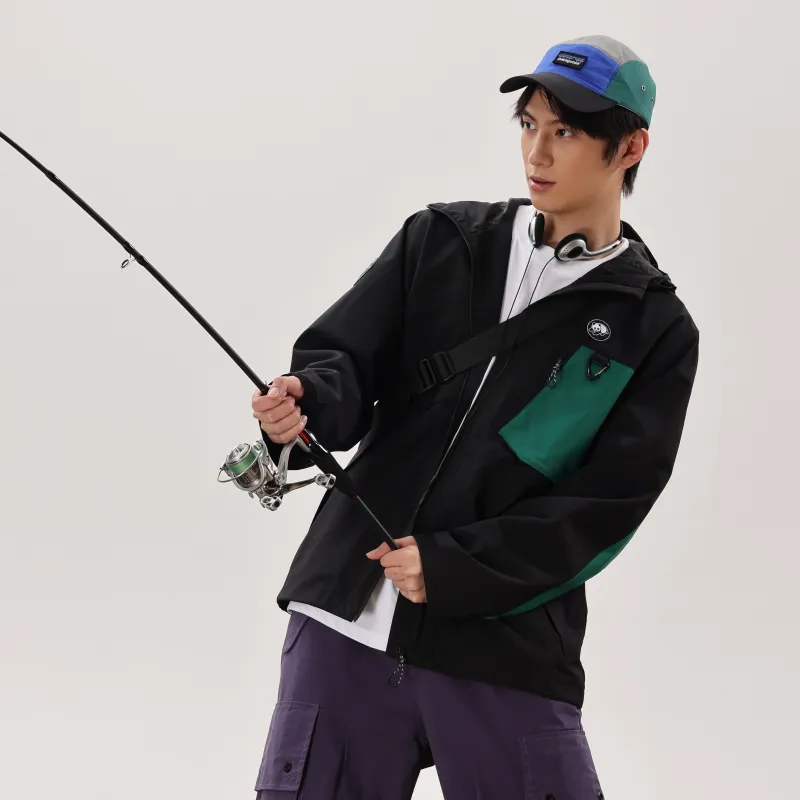 Panda Water Resistant Rainproof Windproof Windbreaker Jacket Unisex-4