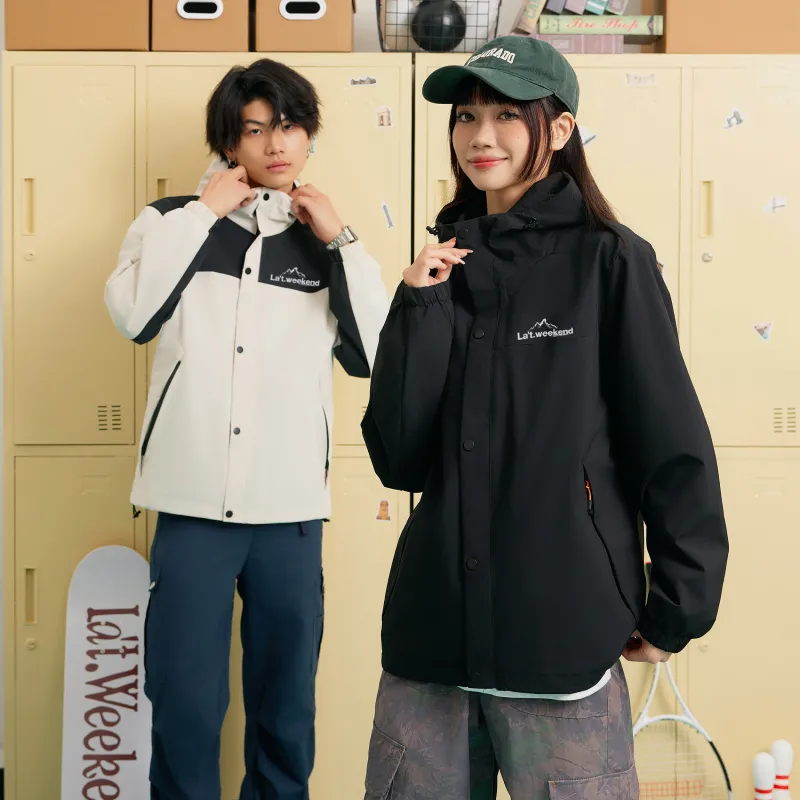 LA'T.WEEKEND Spring Windbreaker Coats Unisex Thickened And Fleece Lined/Regular Optional-3