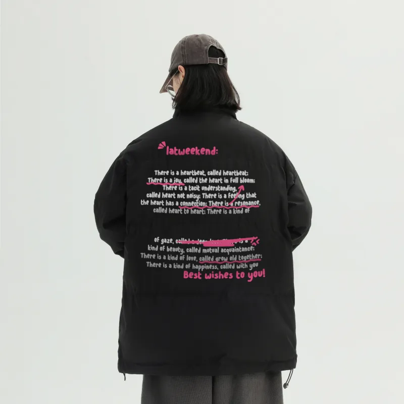 LA'T.WEEKEND Puffer Jacket Unisex Black-7