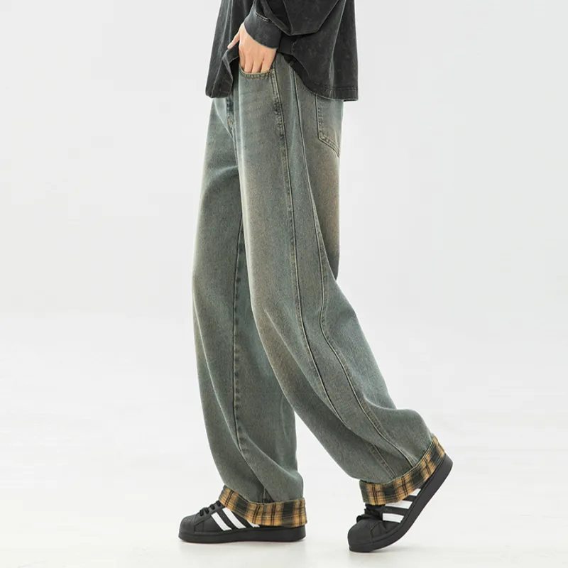 LA'T.WEEKEND Jeans Unisex Mud Yellow Blue-3