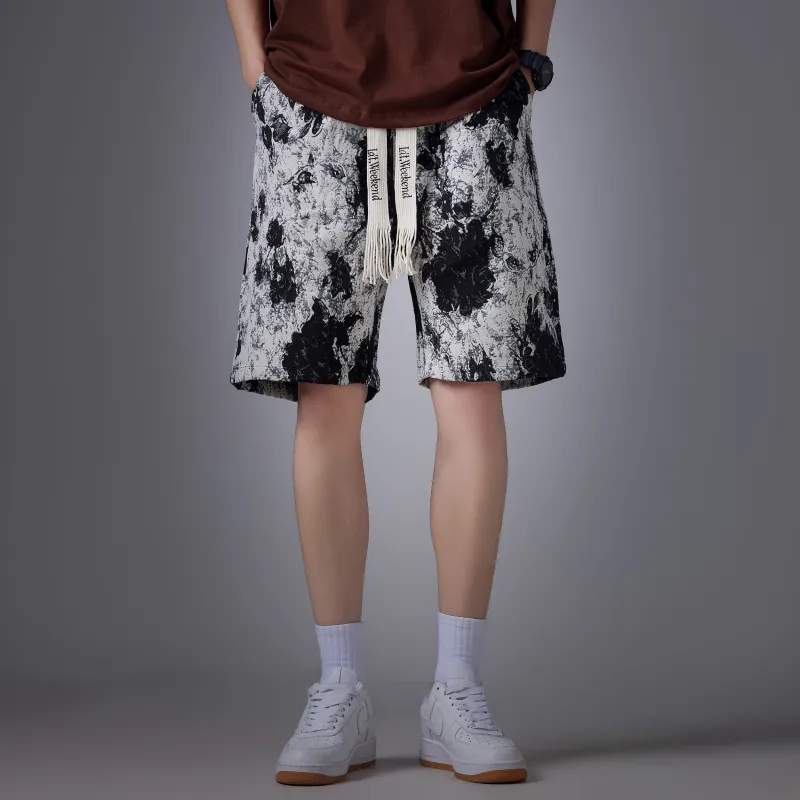 LA'T.WEEKEND Casual Shorts Unisex Butterfly Love Flower-2