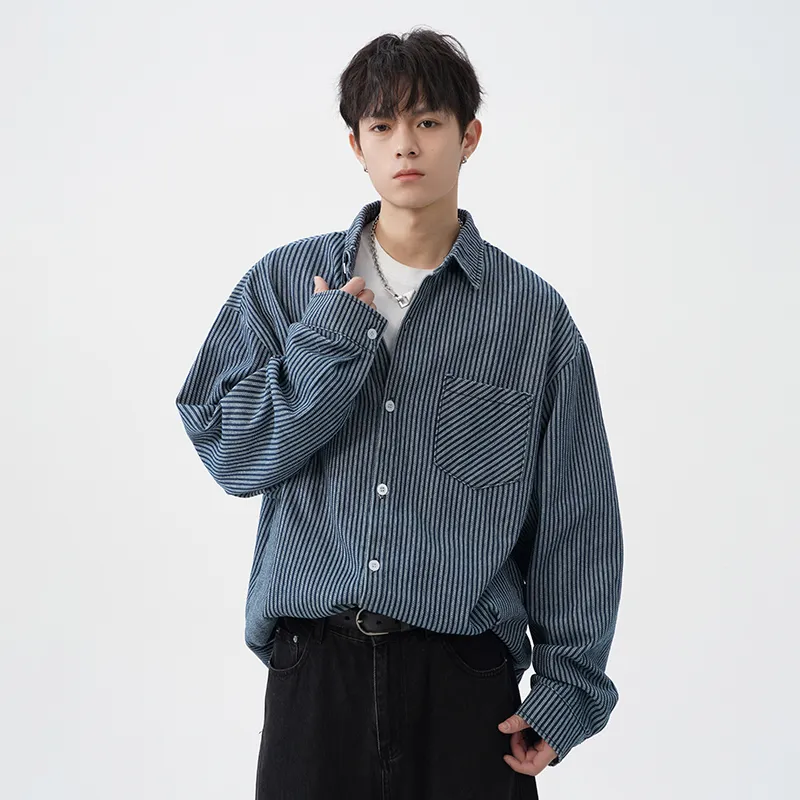 LA'T.WEEKEND Shirt Unisex Denim Blue-3
