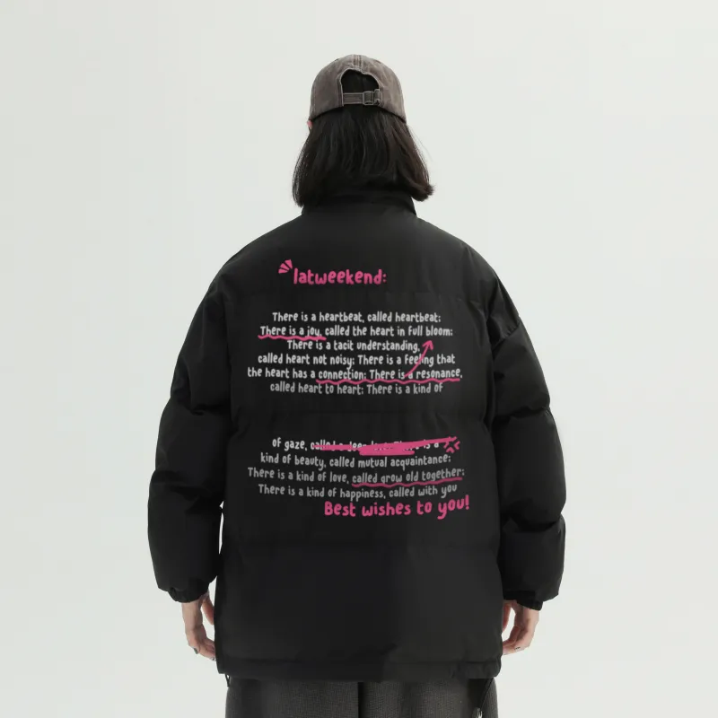 LA'T.WEEKEND Puffer Jacket Unisex Black-8