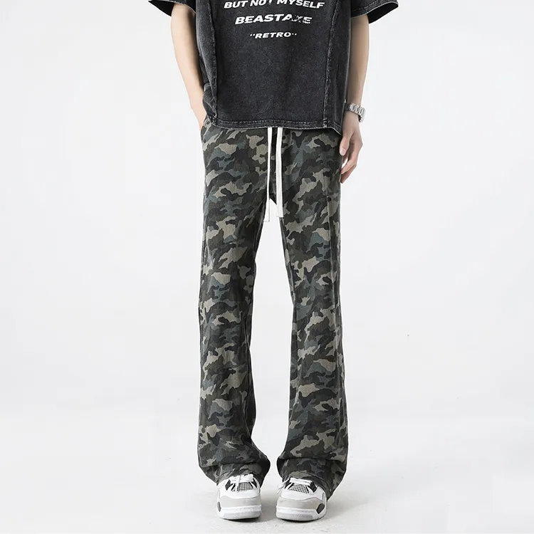 LA'T.WEEKEND Casual Pants Unisex Camouflage-3
