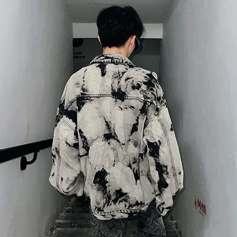 LA'T.WEEKEND Denim Jacket Unisex Black Gray Color-3