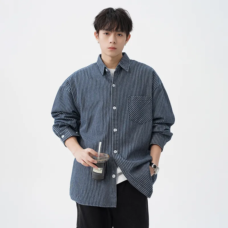 LA'T.WEEKEND Shirt Unisex Denim Blue-4