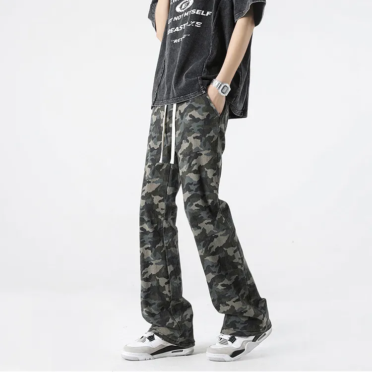 LA'T.WEEKEND Casual Pants Unisex Camouflage-2
