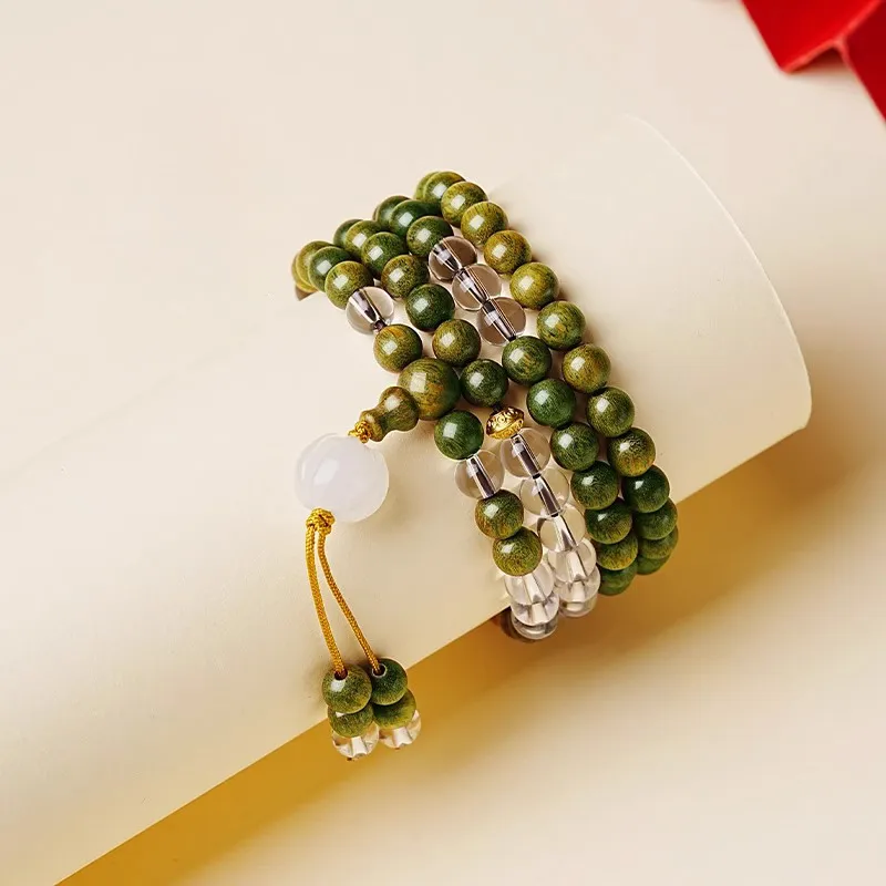 GUMUJIANG Green Sandalwood Wooden Bracelets Unisex-2