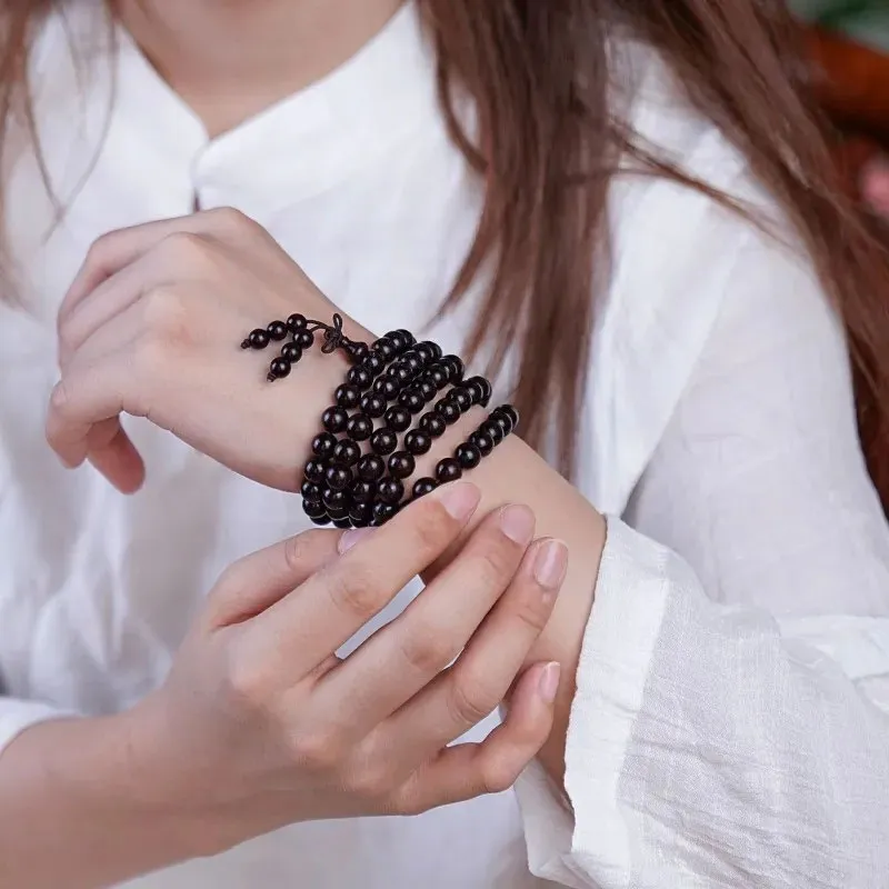 GUMUJIANG Small Leaf Red Sandalwood Bracelets Unisex-4