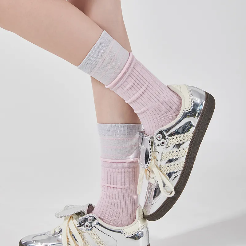 2323 Mid Calf Socks Women's Combo Set-4