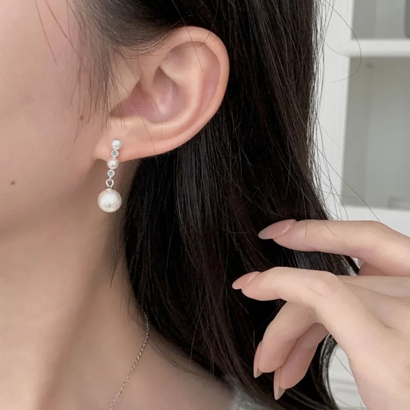 2323 S925 Silver Earrings Women's-1