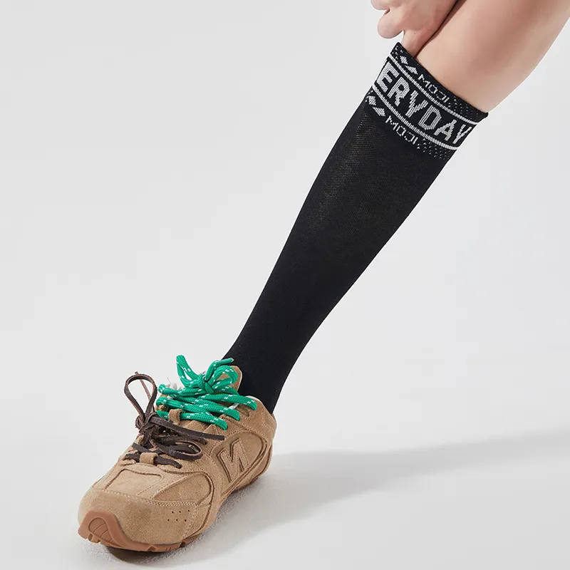 2323 Knee High Socks Women's 2 Pack Black-1