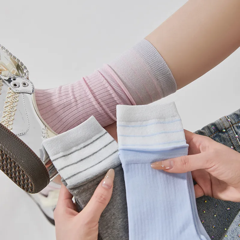 2323 Mid Calf Socks Women's Combo Set-5