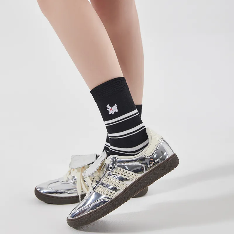 2323 Mid Calf Socks Women's 5 Pack Mixed Color-1
